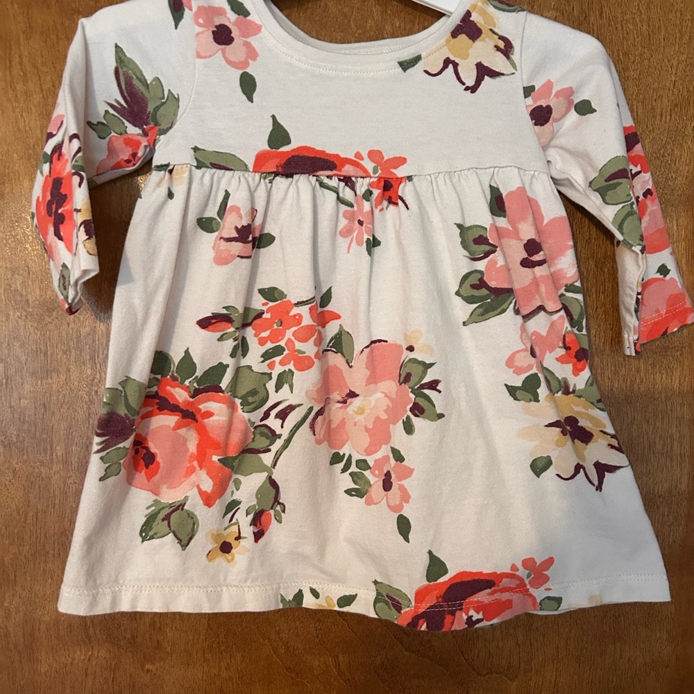Old Navy Floral Kids Dress - Cream and Pink